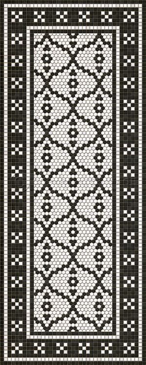Vintage Vinyl Floorcloth Mat (Mosaic F - Pelham Bay Park)