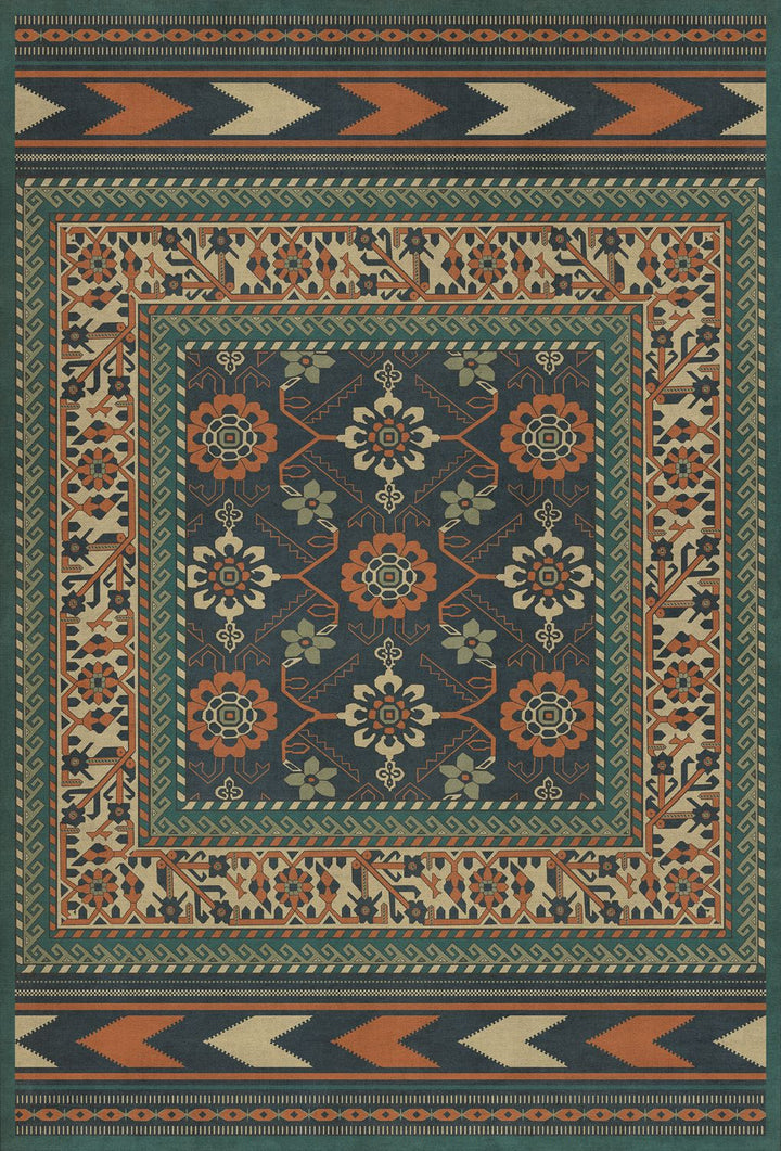 Vintage Vinyl Floorcloth Mat (Persian Bazaar - Balouch - Sambay)