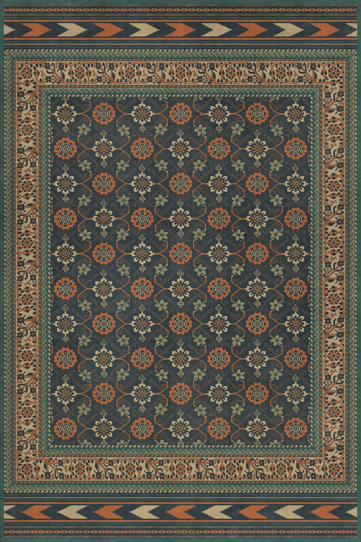 Vintage Vinyl Floorcloth Mat (Persian Bazaar - Balouch - Sambay)