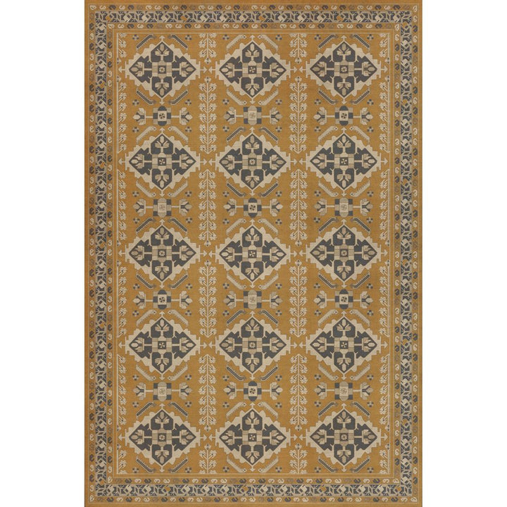 Vintage Vinyl Floorcloth Mat (Persian Bazaar - Hamadan - Noor)