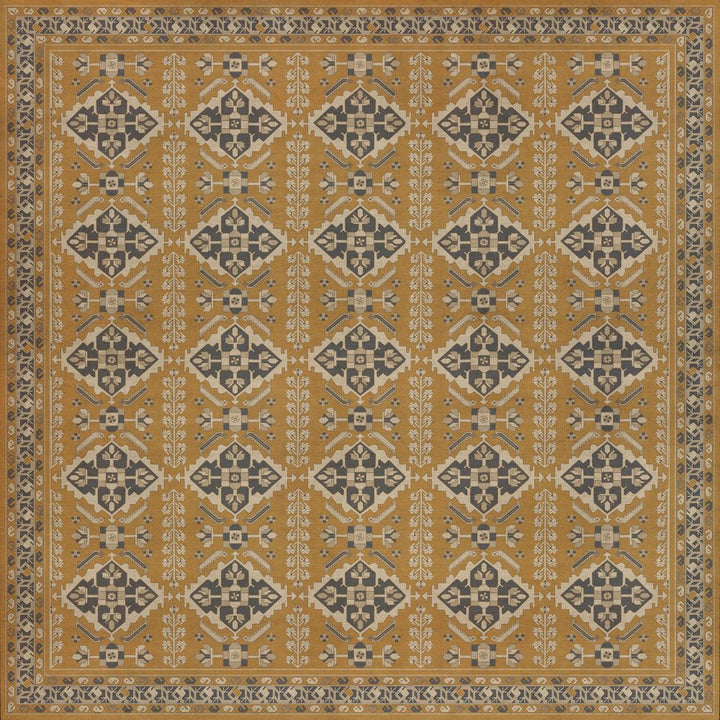 Vintage Vinyl Floorcloth Mat (Persian Bazaar - Hamadan - Noor)
