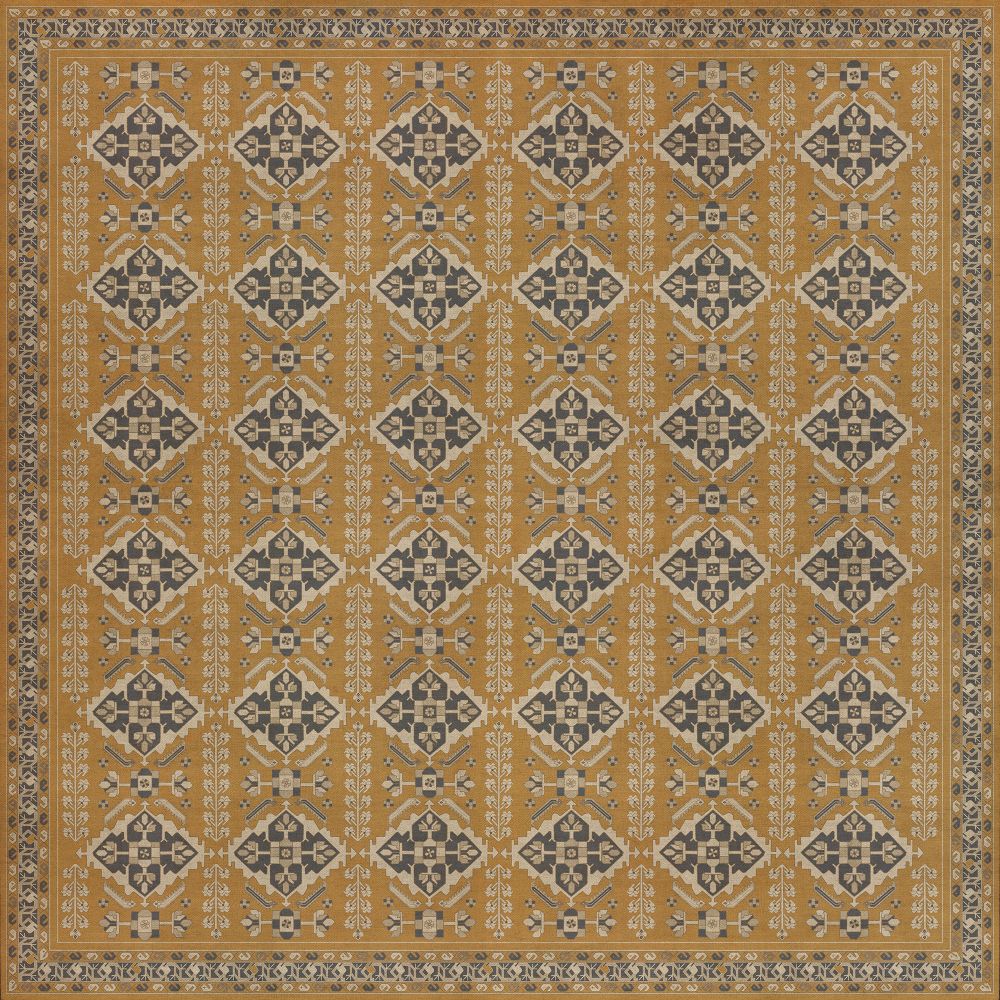 Vintage Vinyl Floorcloth Mat (Persian Bazaar - Hamadan - Noor)
