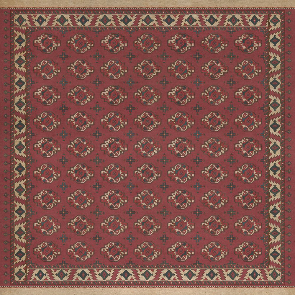 Spicher & Company Vintage Vinyl Floorcloth Mat (Persian Bazaar - Chuval Gul - Nazar)