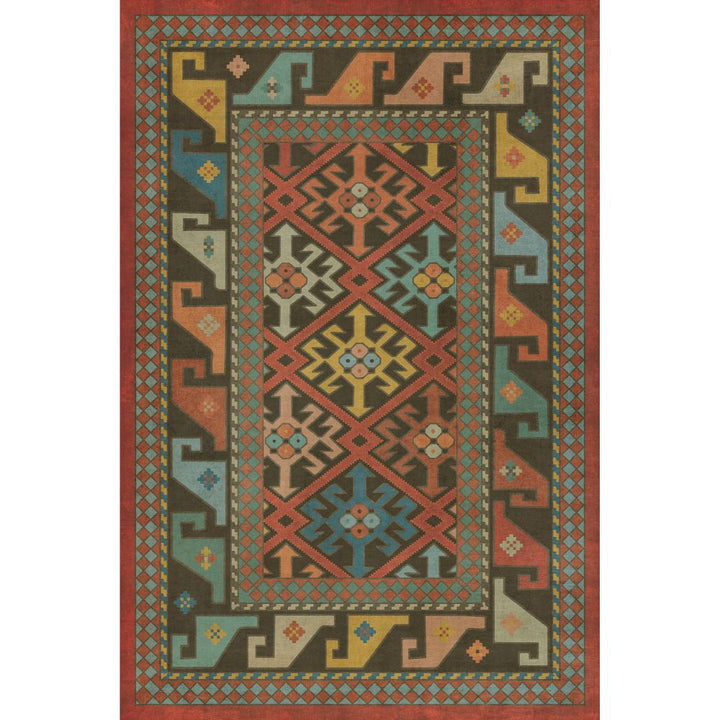 Spicher & Company Vintage Vinyl Floorcloth Mat (Persian Bazaar - Daghestan - Vedma)
