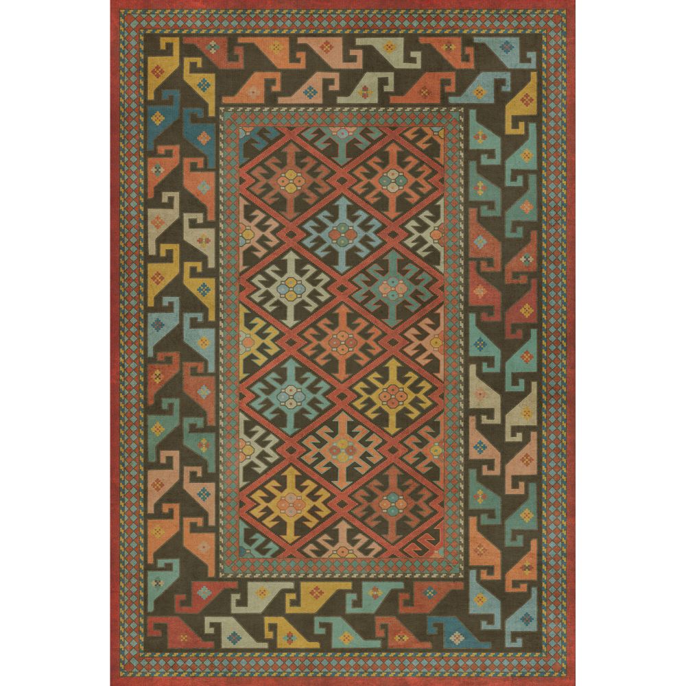 Spicher & Company Vintage Vinyl Floorcloth Mat (Persian Bazaar - Daghestan - Vedma)