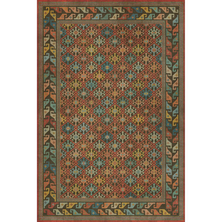 Spicher & Company Vintage Vinyl Floorcloth Mat (Persian Bazaar - Daghestan - Vedma)