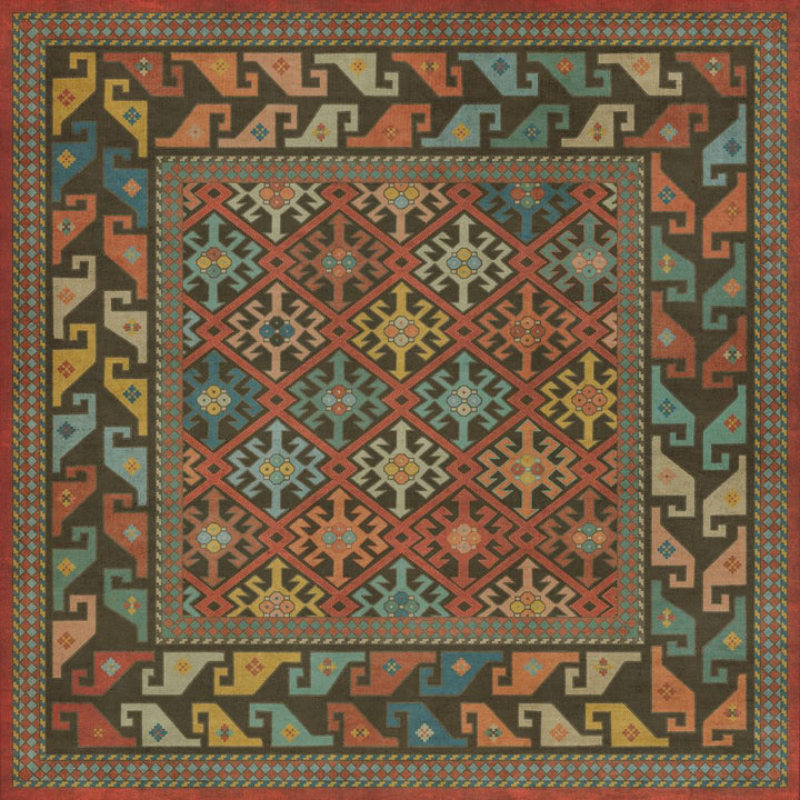 Spicher & Company Vintage Vinyl Floorcloth Mat (Persian Bazaar - Daghestan - Vedma)