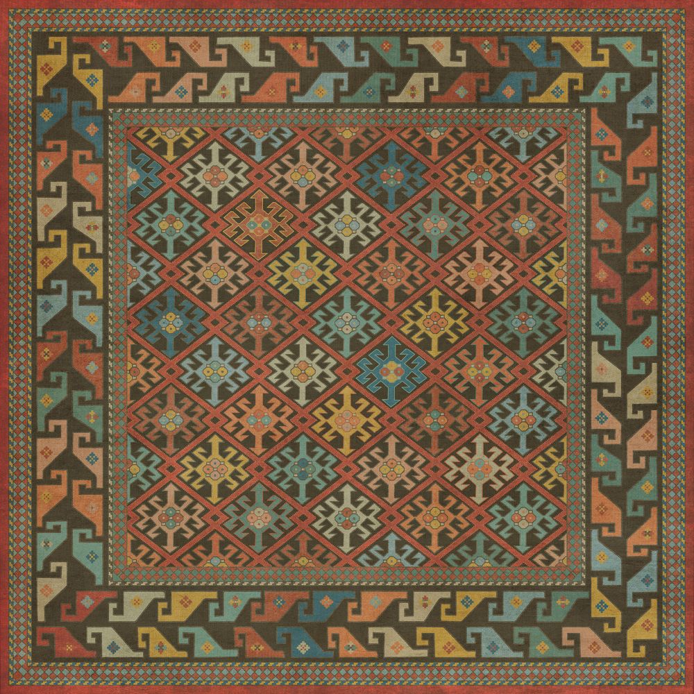 Spicher & Company Vintage Vinyl Floorcloth Mat (Persian Bazaar - Daghestan - Vedma)