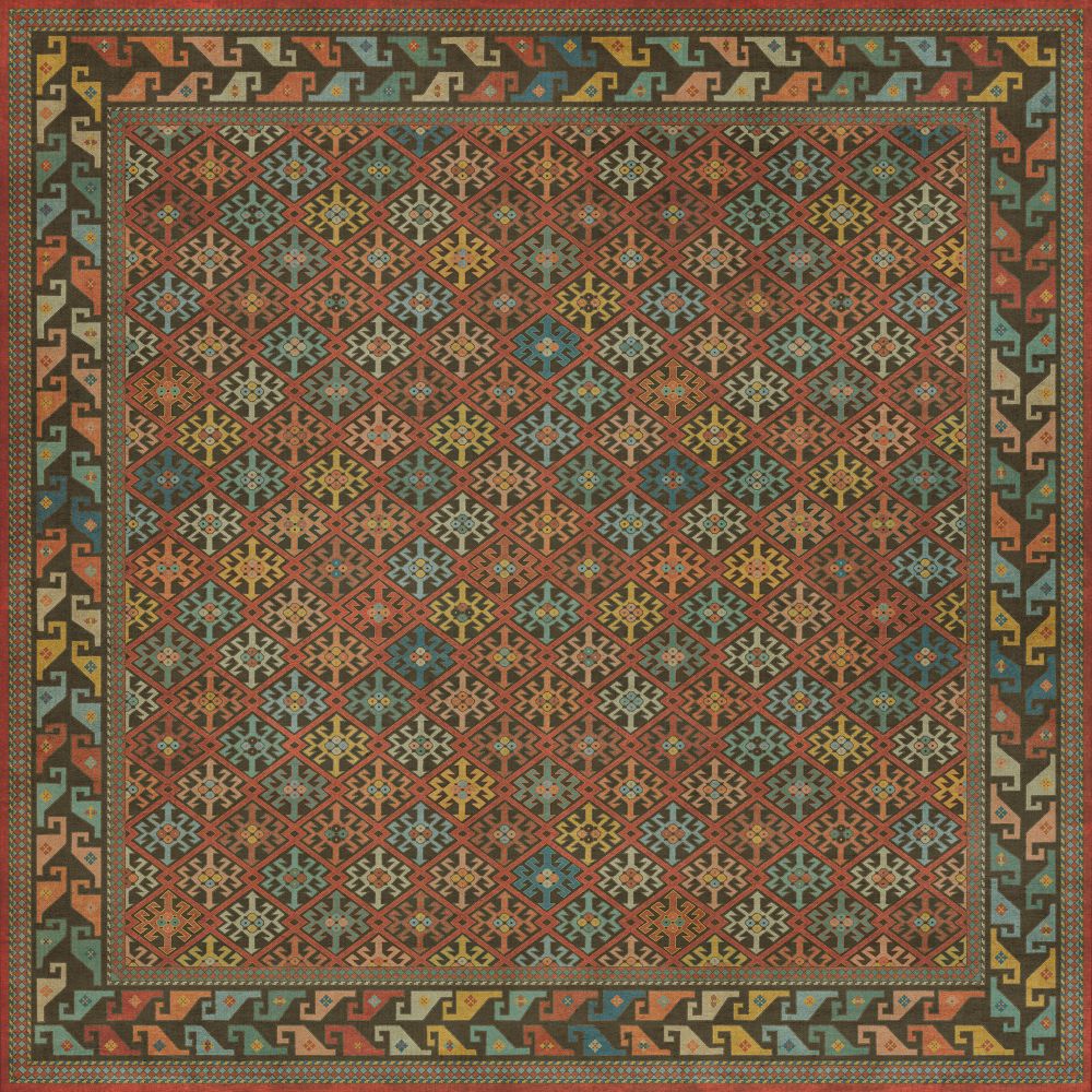 Spicher & Company Vintage Vinyl Floorcloth Mat (Persian Bazaar - Daghestan - Vedma)