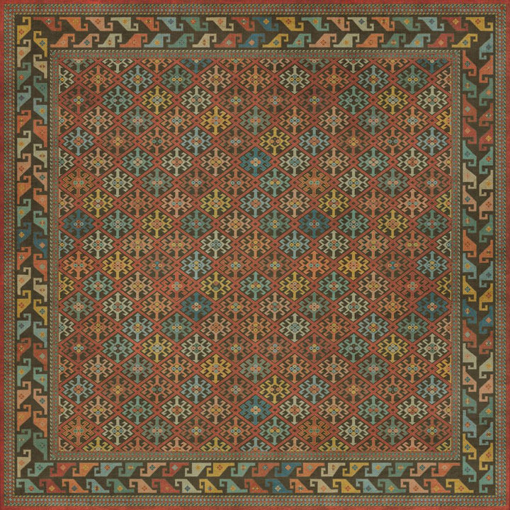 Spicher & Company Vintage Vinyl Floorcloth Mat (Persian Bazaar - Daghestan - Vedma)