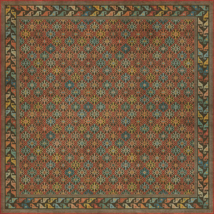 Spicher & Company Vintage Vinyl Floorcloth Mat (Persian Bazaar - Daghestan - Vedma)
