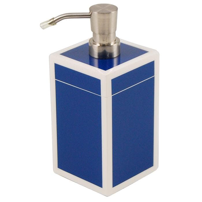 True Blue & White Lacquer Soap Pump