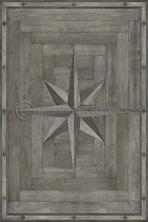 Spicher & Company Vintage Vinyl Floorcloth Mat (Williamsburg - 18th Century Joinery - A Forest Grove)