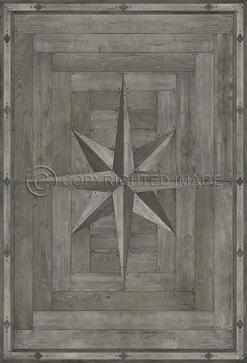 Spicher & Company Vintage Vinyl Floorcloth Mat (Williamsburg - 18th Century Joinery - A Forest Grove)