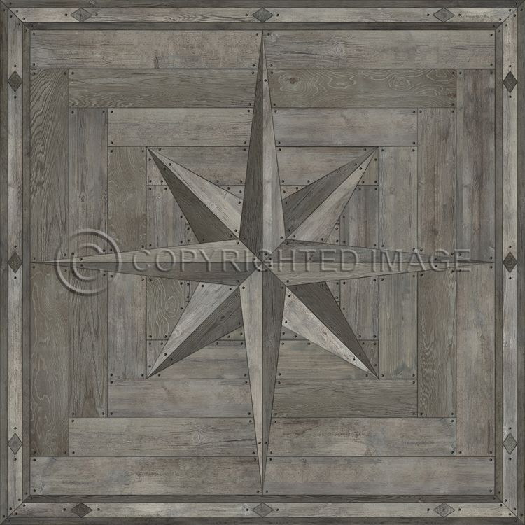 Spicher & Company Vintage Vinyl Floorcloth Mat (Williamsburg - 18th Century Joinery - A Forest Grove)
