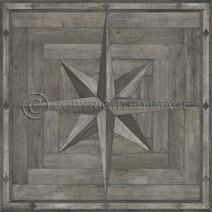 Spicher & Company Vintage Vinyl Floorcloth Mat (Williamsburg - 18th Century Joinery - A Forest Grove)