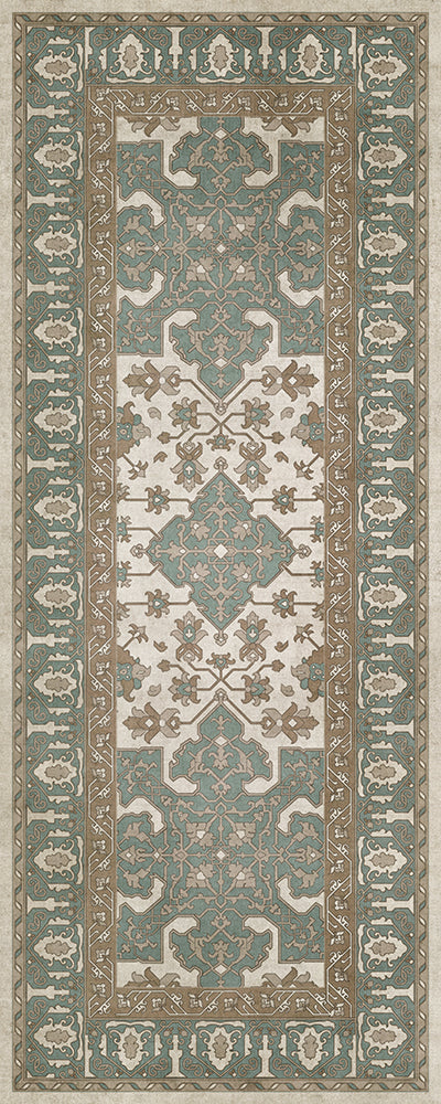 Vinyl Floorcloth Mat (Williamsburg - Star Ushak - Fair Splendors)