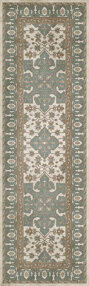 Vinyl Floorcloth Mat (Williamsburg - Star Ushak - Fair Splendors)