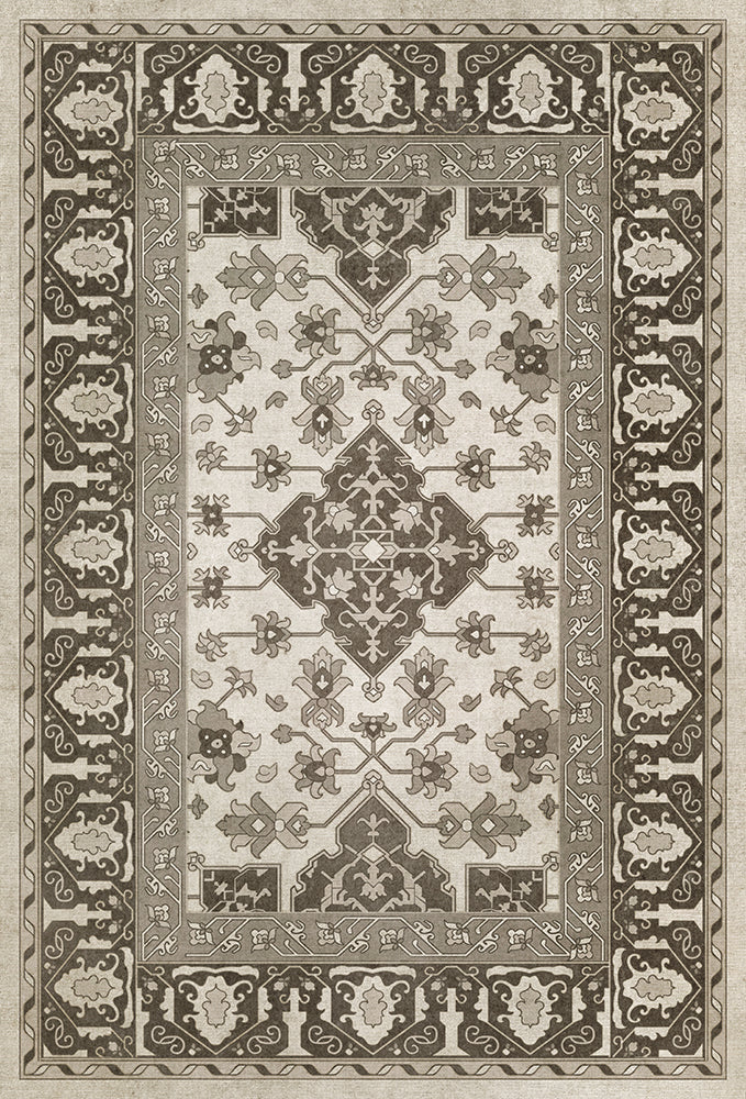 Vinyl Floorcloth Mat (Williamsburg - Star Ushak - Majesty Shining)