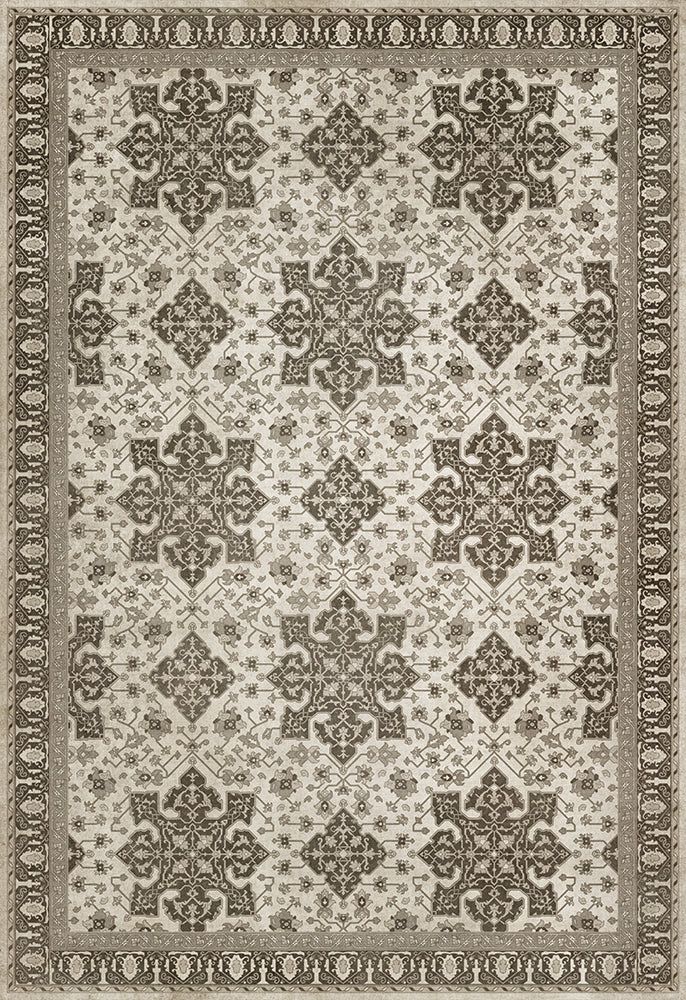 Vinyl Floorcloth Mat (Williamsburg - Star Ushak - Majesty Shining)