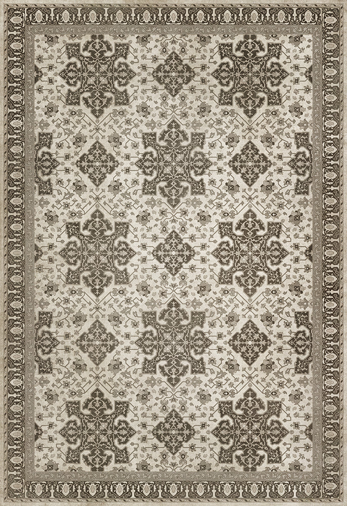 Vinyl Floorcloth Mat (Williamsburg - Star Ushak - Majesty Shining)