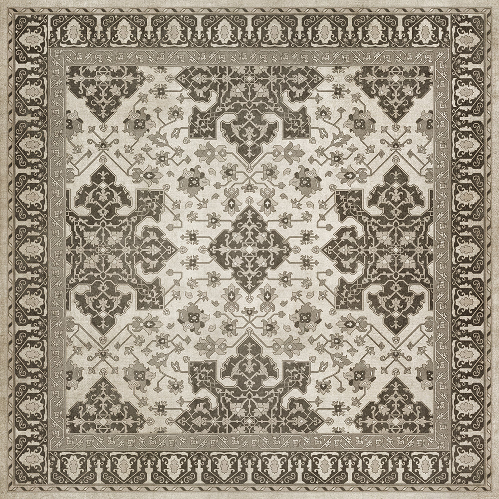 Vinyl Floorcloth Mat (Williamsburg - Star Ushak - Majesty Shining)