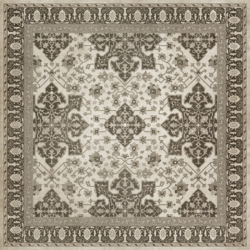 Vinyl Floorcloth Mat (Williamsburg - Star Ushak - Majesty Shining)