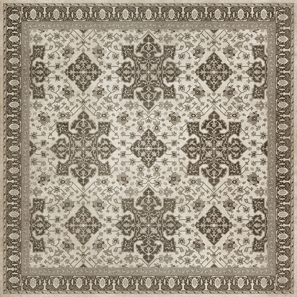 Vinyl Floorcloth Mat (Williamsburg - Star Ushak - Majesty Shining)