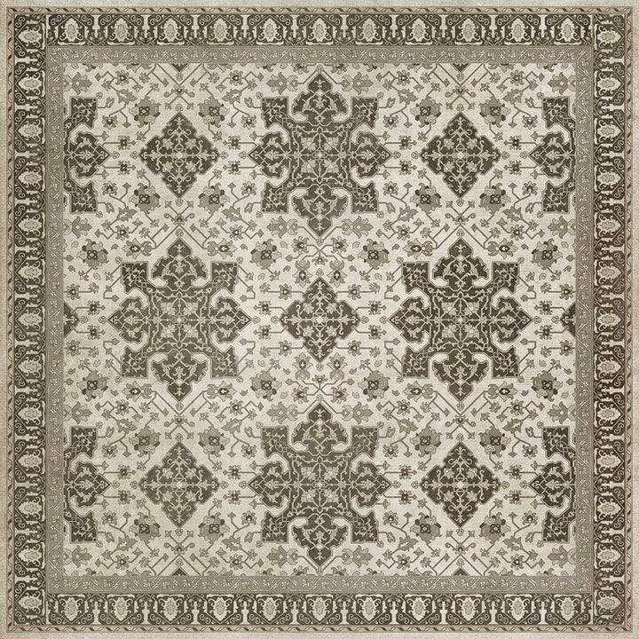 Vinyl Floorcloth Mat (Williamsburg - Star Ushak - Majesty Shining)