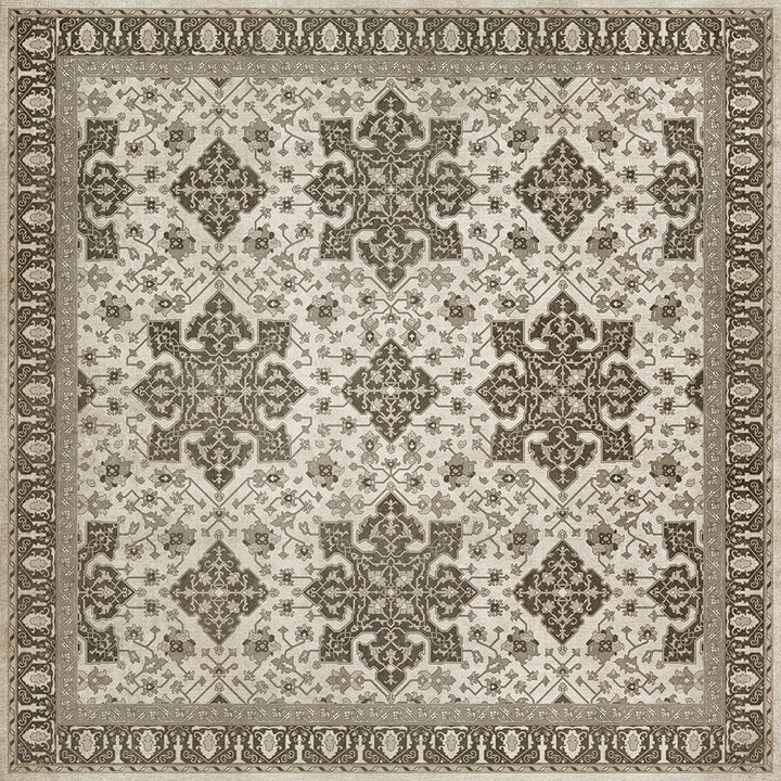 Vinyl Floorcloth Mat (Williamsburg - Star Ushak - Majesty Shining)