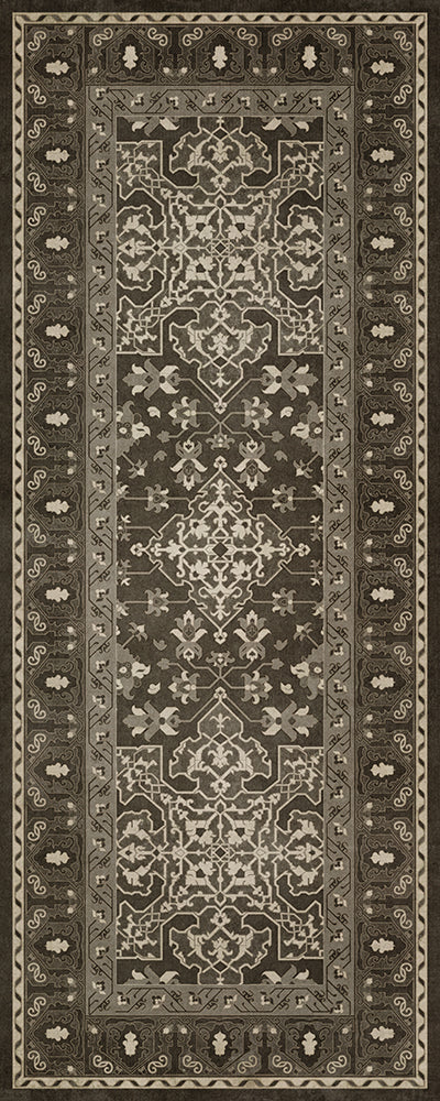 Vinyl Floorcloth Mat (Williamsburg - Star Ushak - Ray Of The Night)