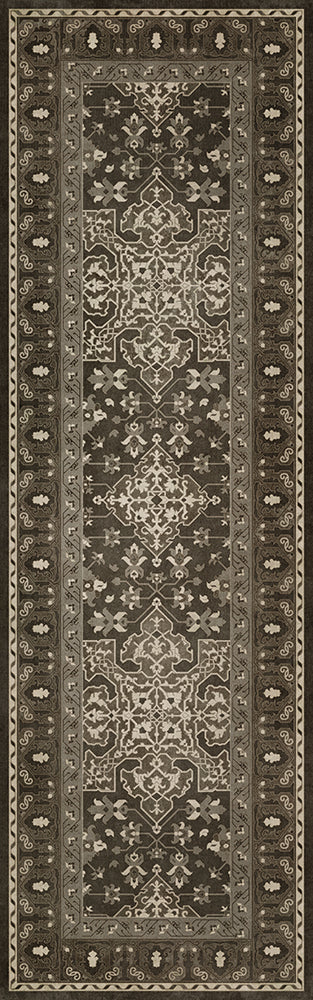 Vinyl Floorcloth Mat (Williamsburg - Star Ushak - Ray Of The Night)