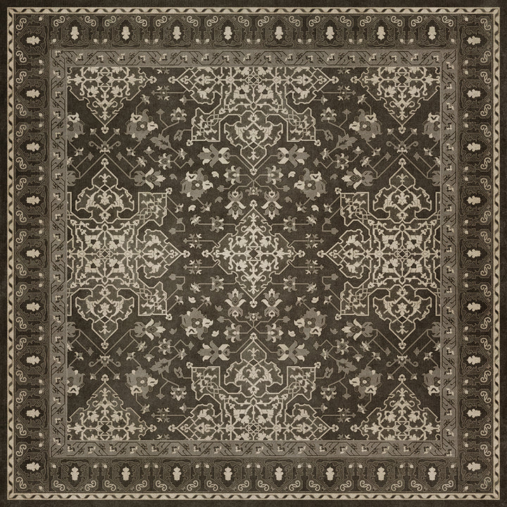 Vinyl Floorcloth Mat (Williamsburg - Star Ushak - Ray Of The Night)