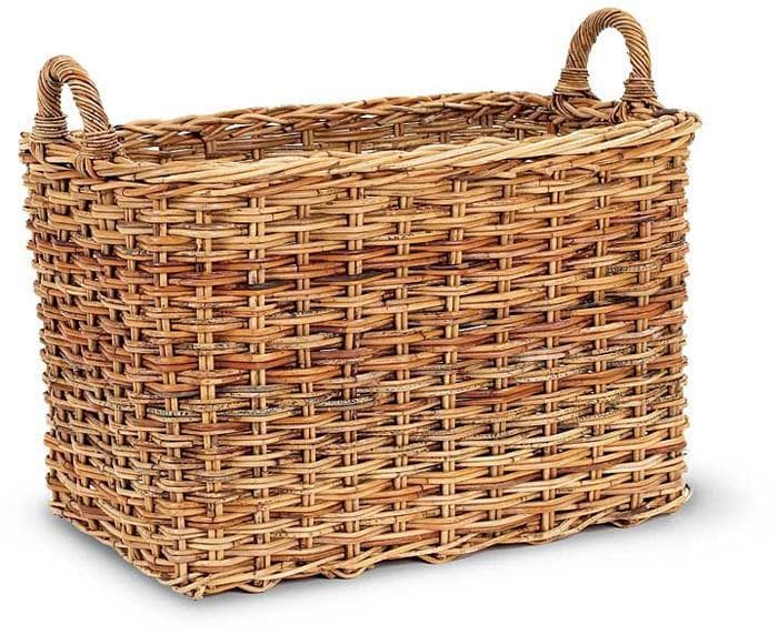 French Country Rattan Mud Room Basket