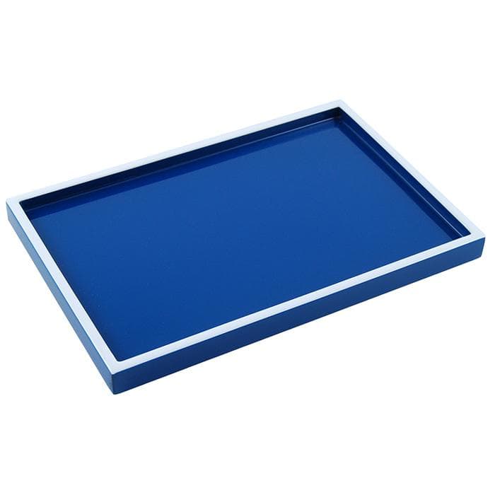 True Blue & White Lacquer Vanity Tray