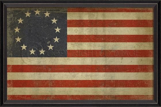 America 1776 Betsy Ross Framed Print 17" x 25"