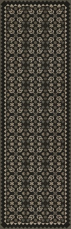 Vintage Vinyl Floorcloth Mats (American Folk Art Museum - Floral Quilt - Awake at Night)