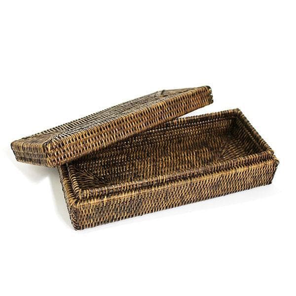 Rattan Long Rectangular Lidded Box - Thumbnail 2