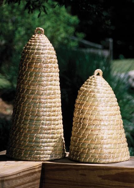 Tall Bee Skep Cloche 19"