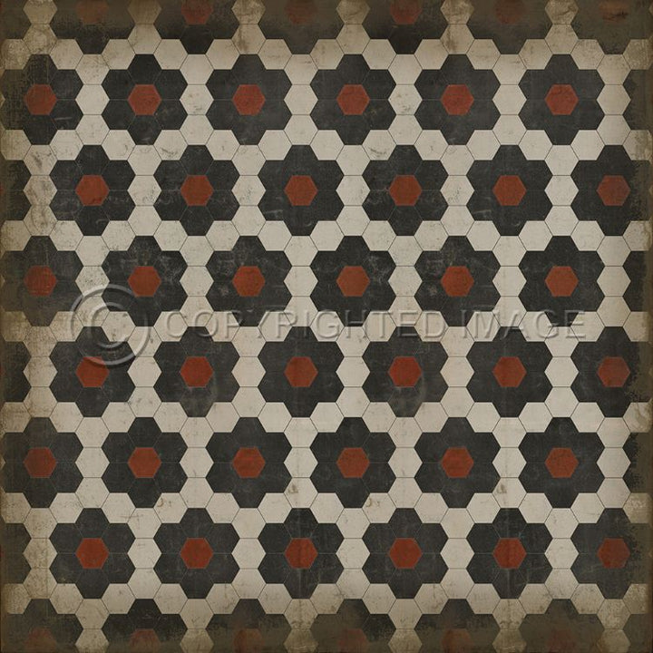 Vintage Vinyl Floorcloth Mats (Pattern 02 Organic Synthesis)