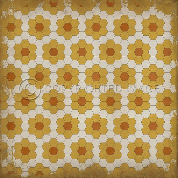 Vintage Vinyl Floorcloth Mats (Pattern 02 Pushing Up Daisies)