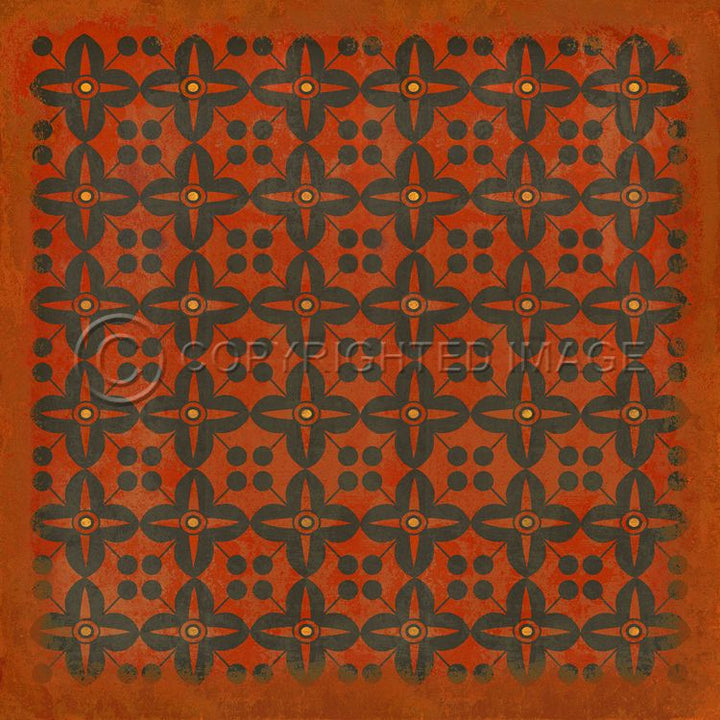 Spicher and Company Vintage Vinyl Floorcloth Mats (Pattern 3 Red Rum)