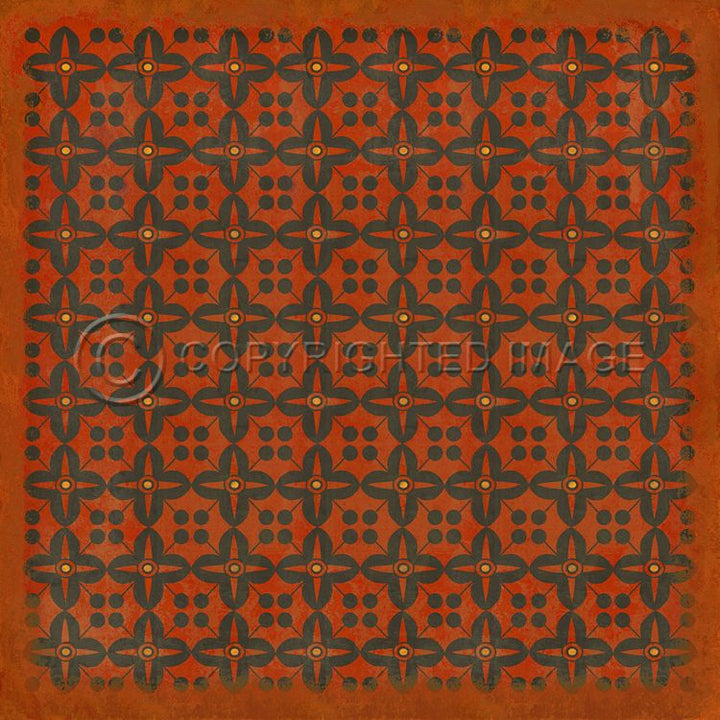 Spicher and Company Vintage Vinyl Floorcloth Mats (Pattern 3 Red Rum)