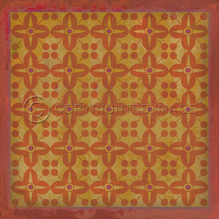 Vintage Vinyl Floorcloth Rug (Pattern 03 The Lollipop Gild)