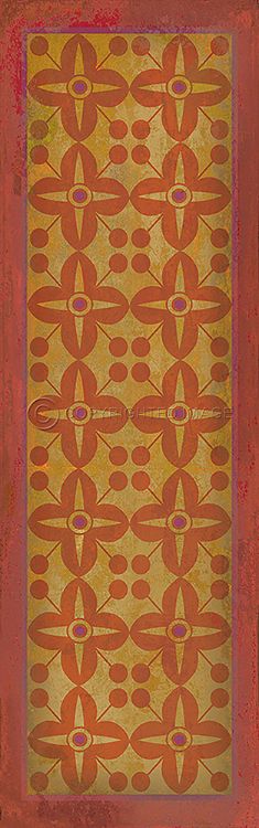 Vintage Vinyl Floorcloth Rug (Pattern 03 The Lollipop Gild)