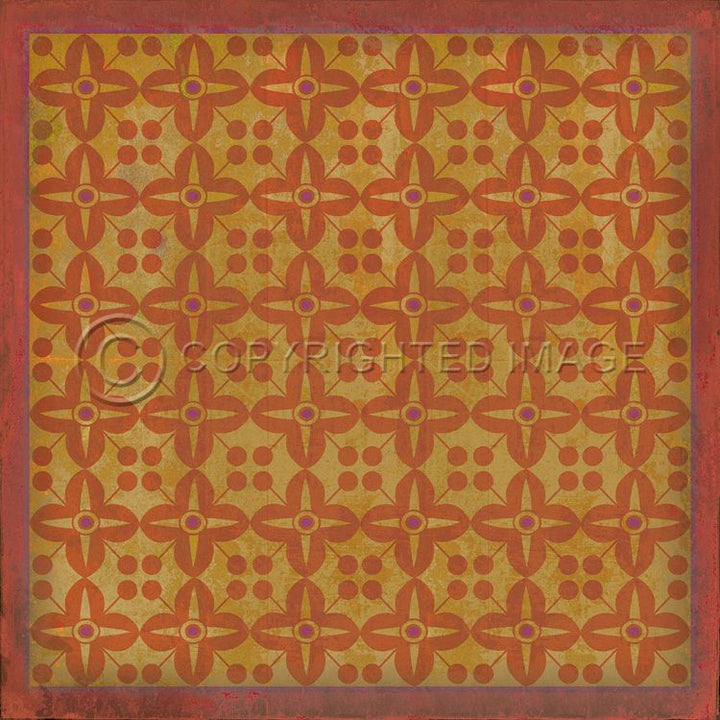 Vintage Vinyl Floorcloth Rug (Pattern 03 The Lollipop Gild)