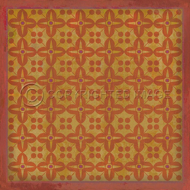 Vintage Vinyl Floorcloth Rug (Pattern 03 The Lollipop Gild)