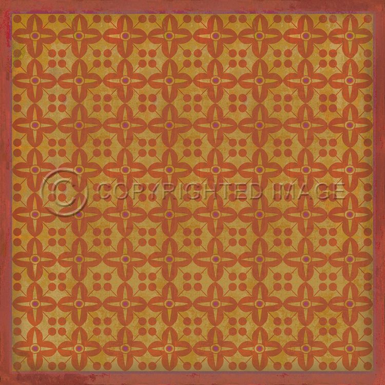 Vintage Vinyl Floorcloth Rug (Pattern 03 The Lollipop Gild)