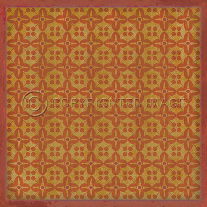 Vintage Vinyl Floorcloth Rug (Pattern 03 The Lollipop Gild)