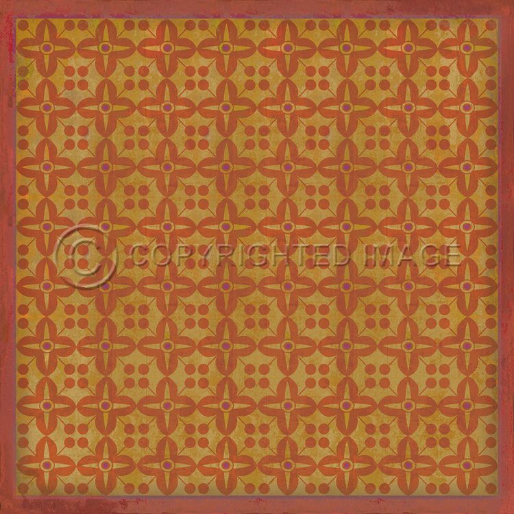 Vintage Vinyl Floorcloth Rug (Pattern 03 The Lollipop Gild)